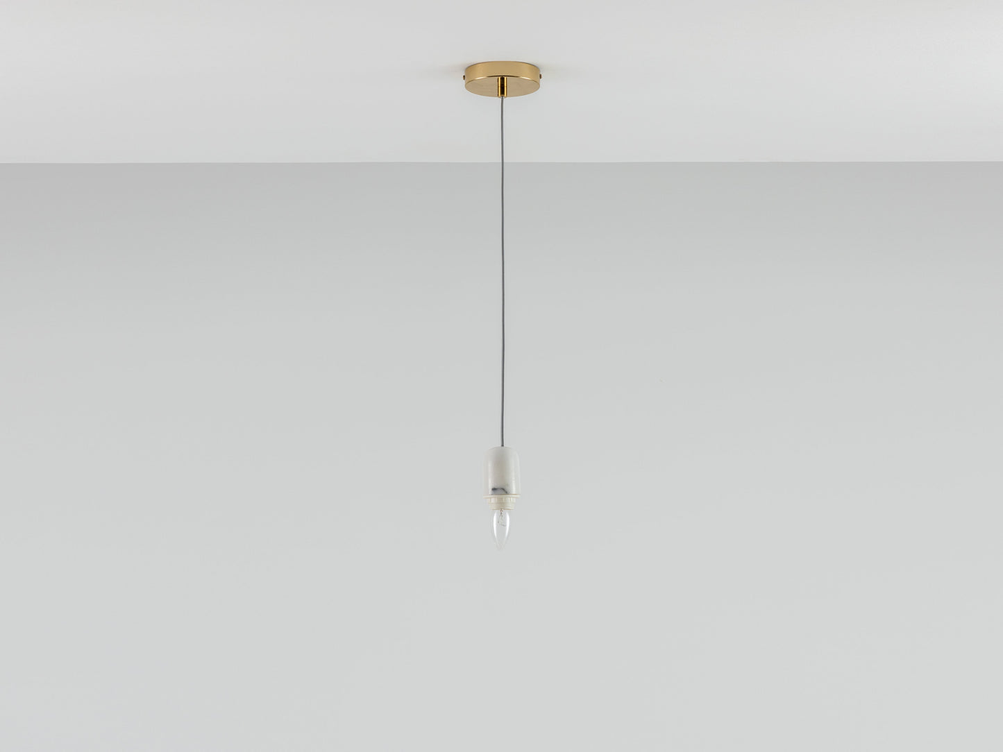 White marble ceiling pendant fitting - BlissVeranda