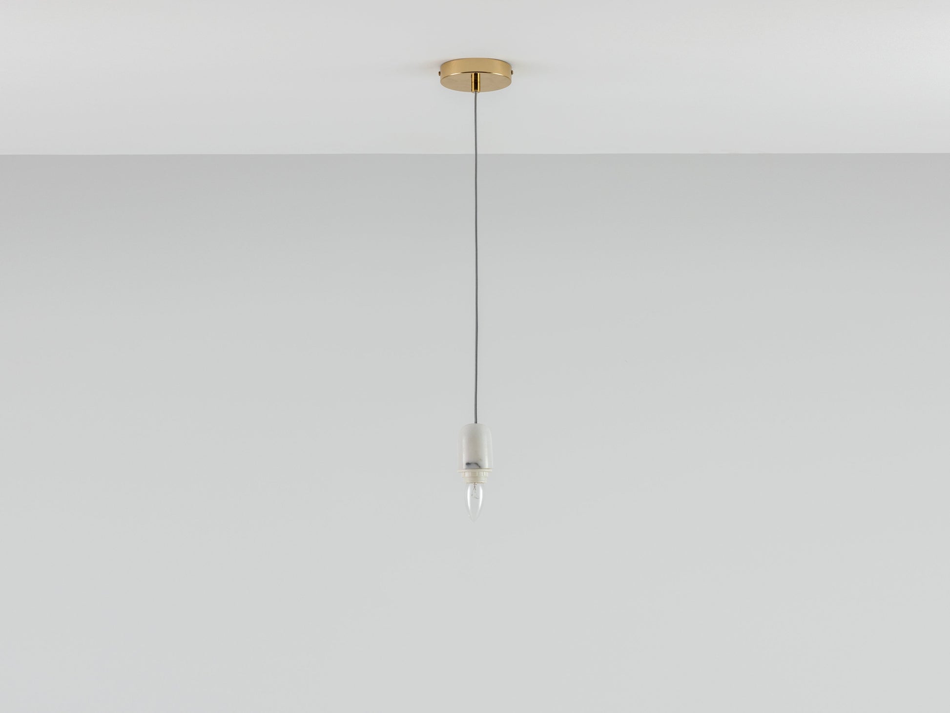 White marble ceiling pendant fitting - BlissVeranda