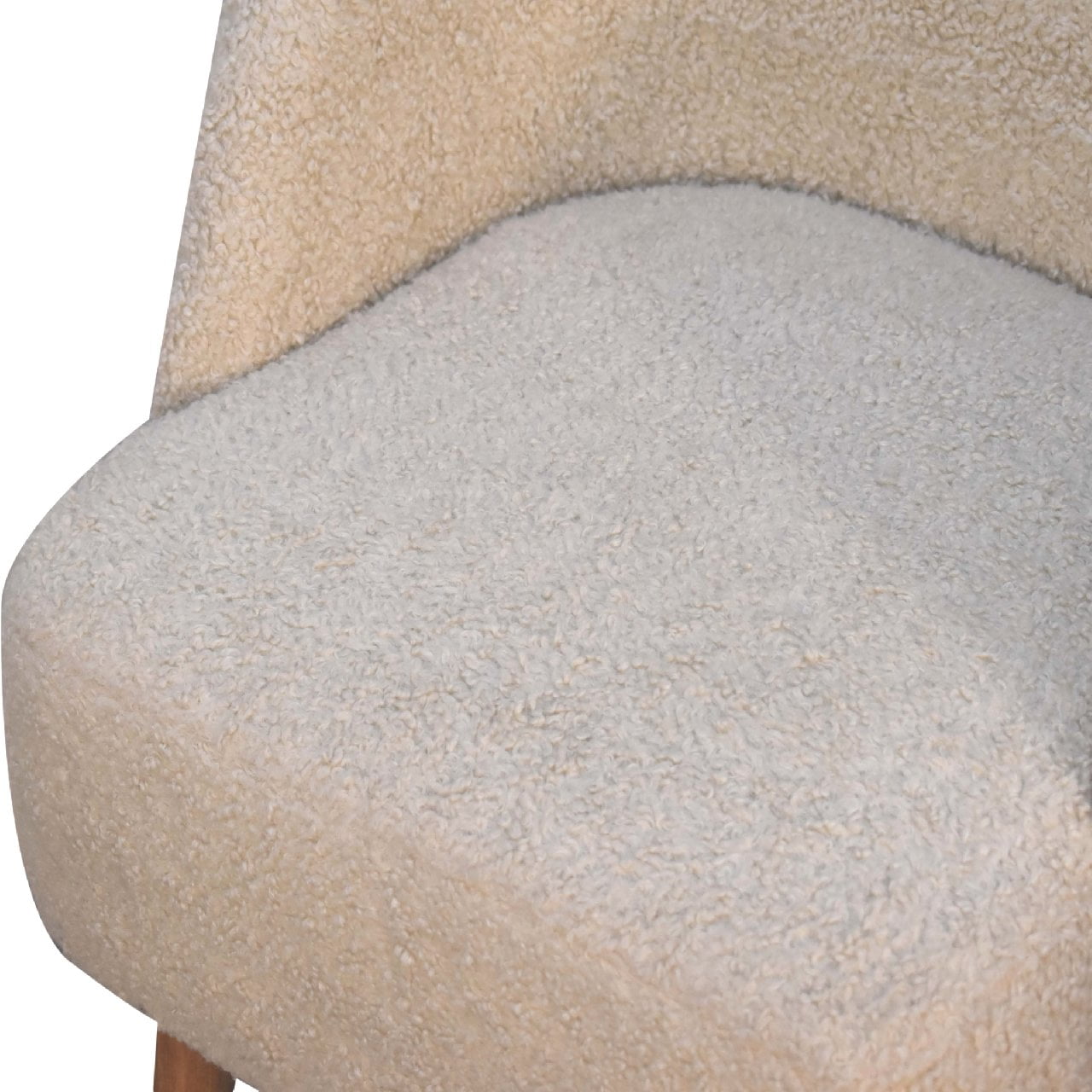 Handcrafted sustainable Cream Boucle Tub Chair