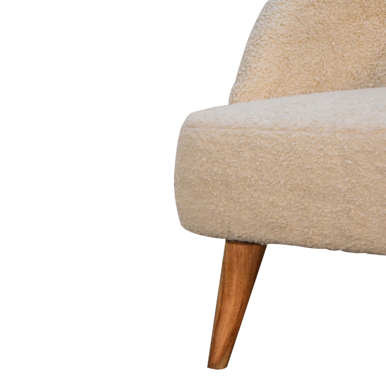 Handcrafted sustainable Cream Boucle Tub Chair