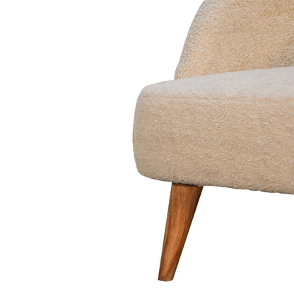 Handcrafted sustainable Cream Boucle Tub Chair