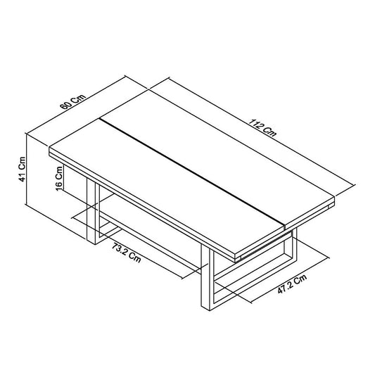 High quality Bentley Designs Tivoli Dark Oak Coffee Table