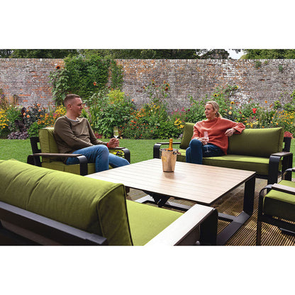 High quality Stone Garden 5 Piece Deep Seating Patio Set in Green