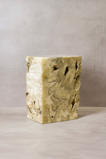 Onyx Side Table Pedestal Raw - Solid - No 5