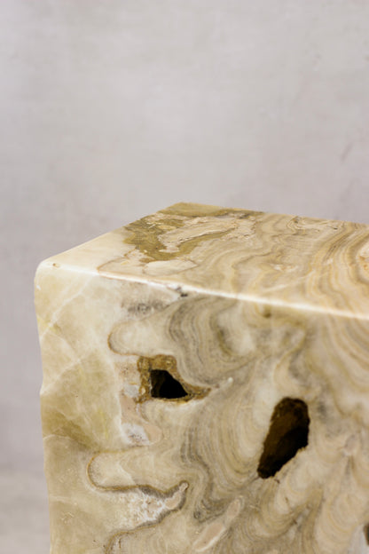 Onyx Side Table Pedestal Raw - Solid - No 5