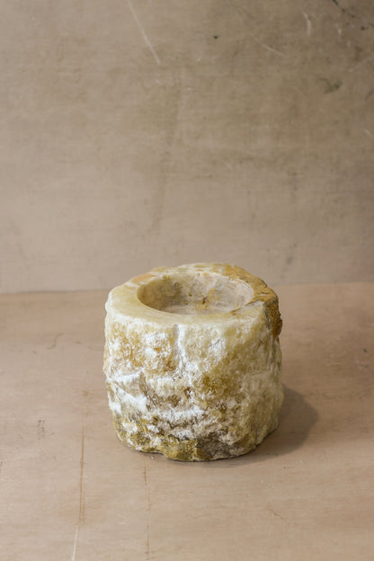 Rough Cut Onyx Candleholder XL 14.5