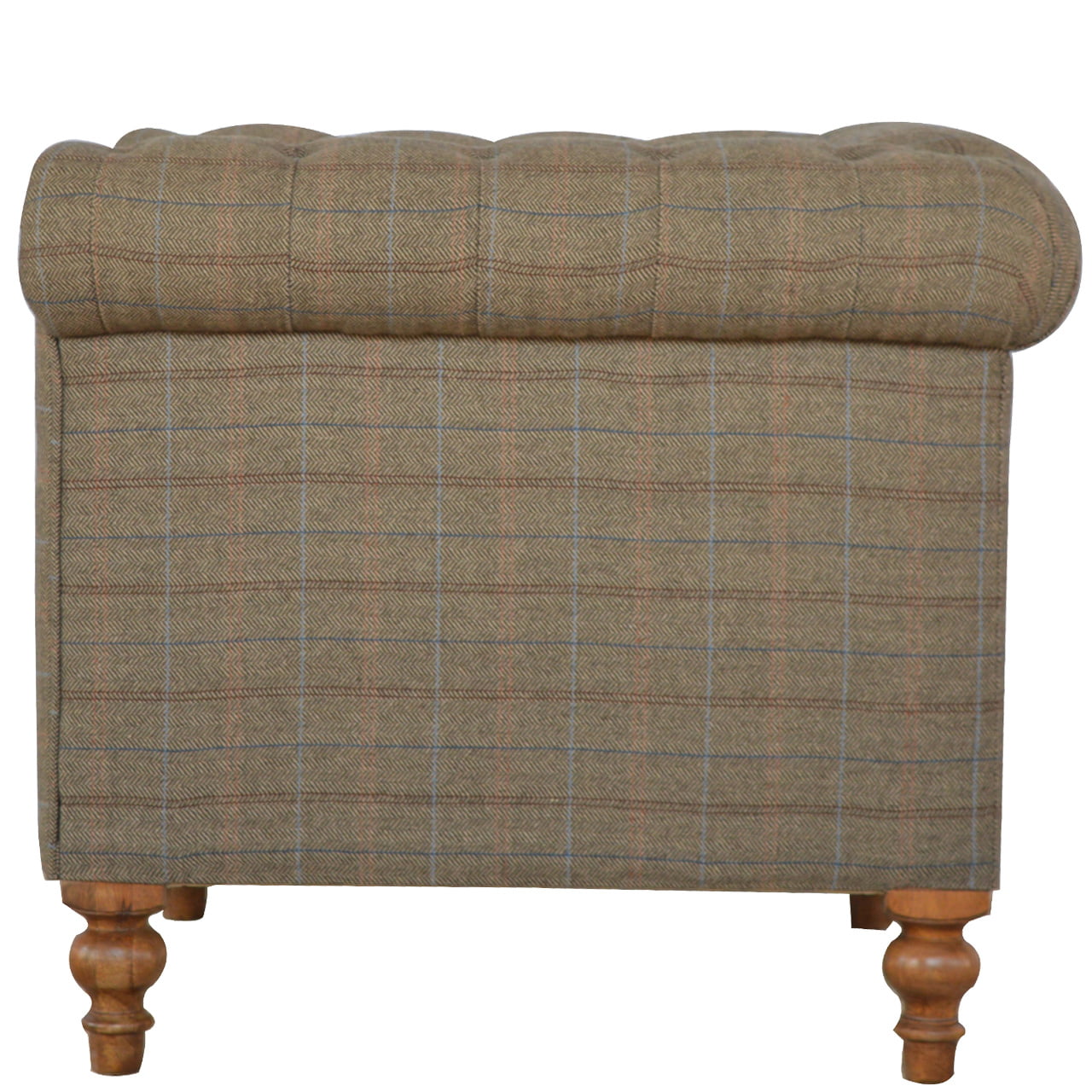 Multi Tweed 2 Seat Chesterfield   BlissVeranda