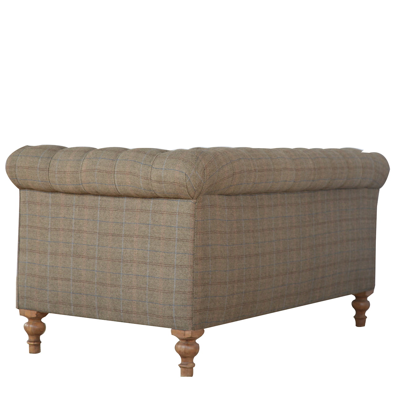 Multi Tweed 2 Seat Chesterfield   BlissVeranda