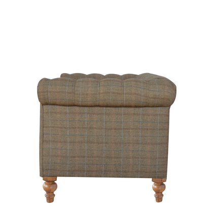 Multi Tweed 2 Seat Chesterfield   BlissVeranda