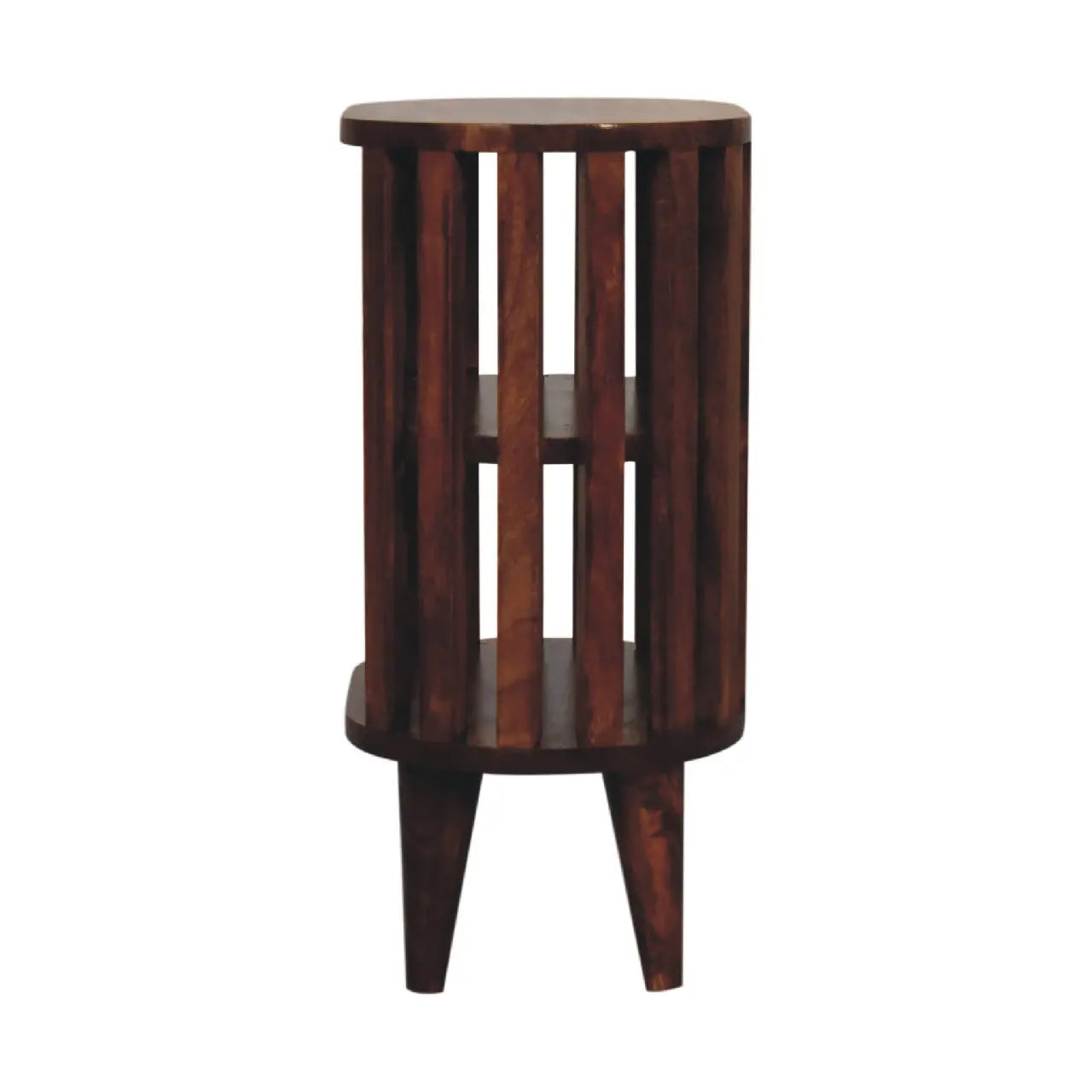 Ariella Double Shelf Chestnut Bedside   BlissVeranda