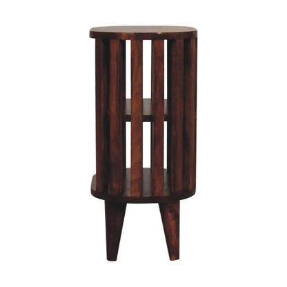 Ariella Double Shelf Chestnut Bedside   BlissVeranda