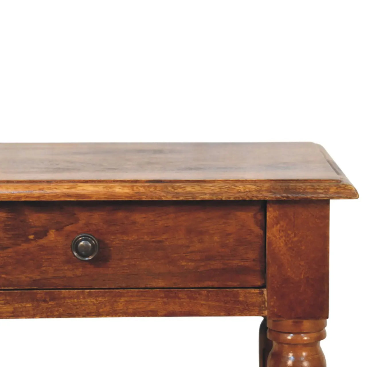 Turned Legs Chestnut Side Table