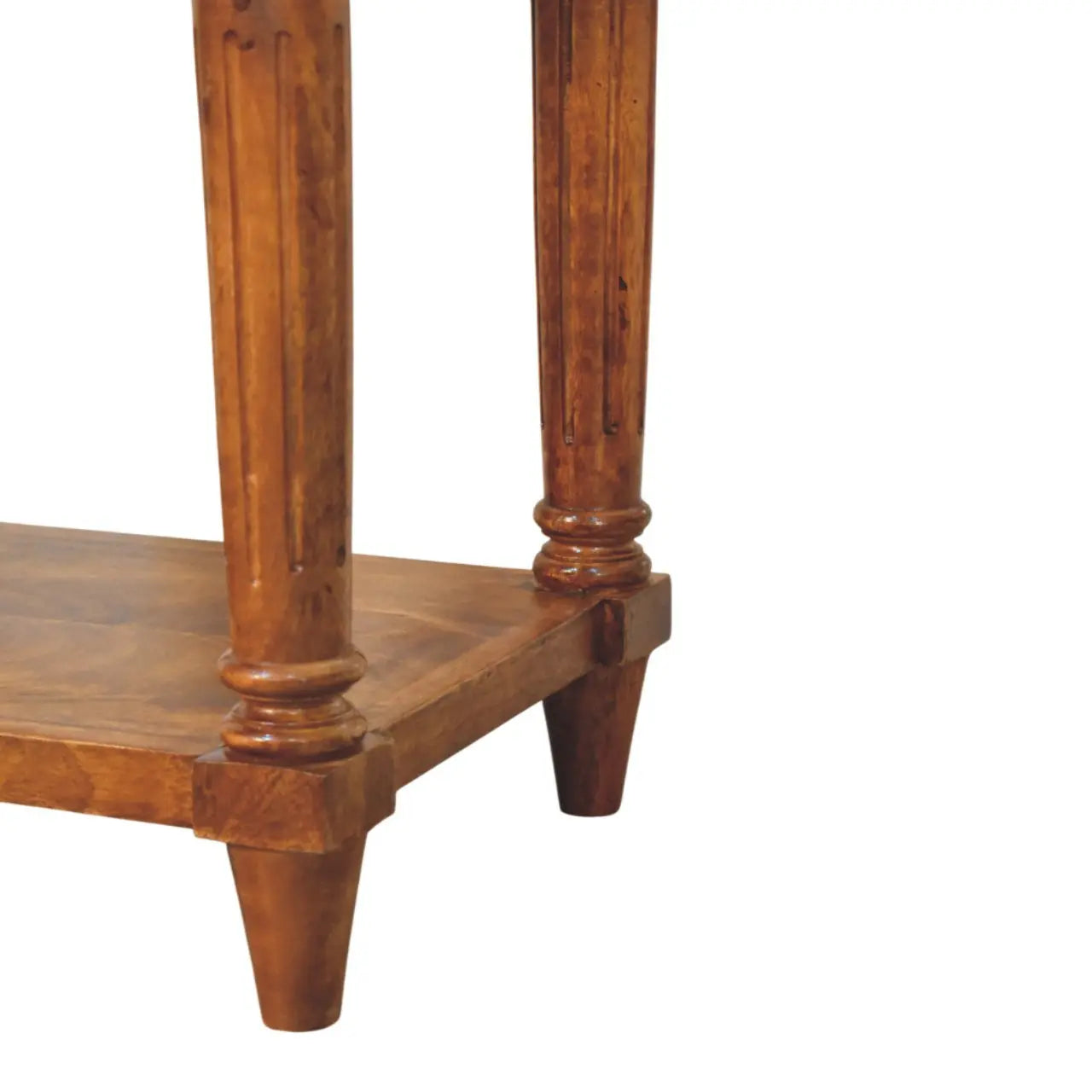 Turned Legs Chestnut Side Table