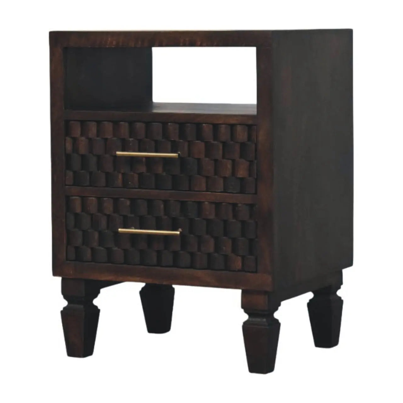 Cadiz Carved Bedside Table   BlissVeranda