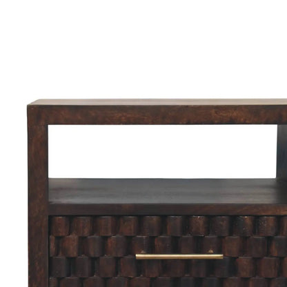 Cadiz Carved Bedside Table   BlissVeranda