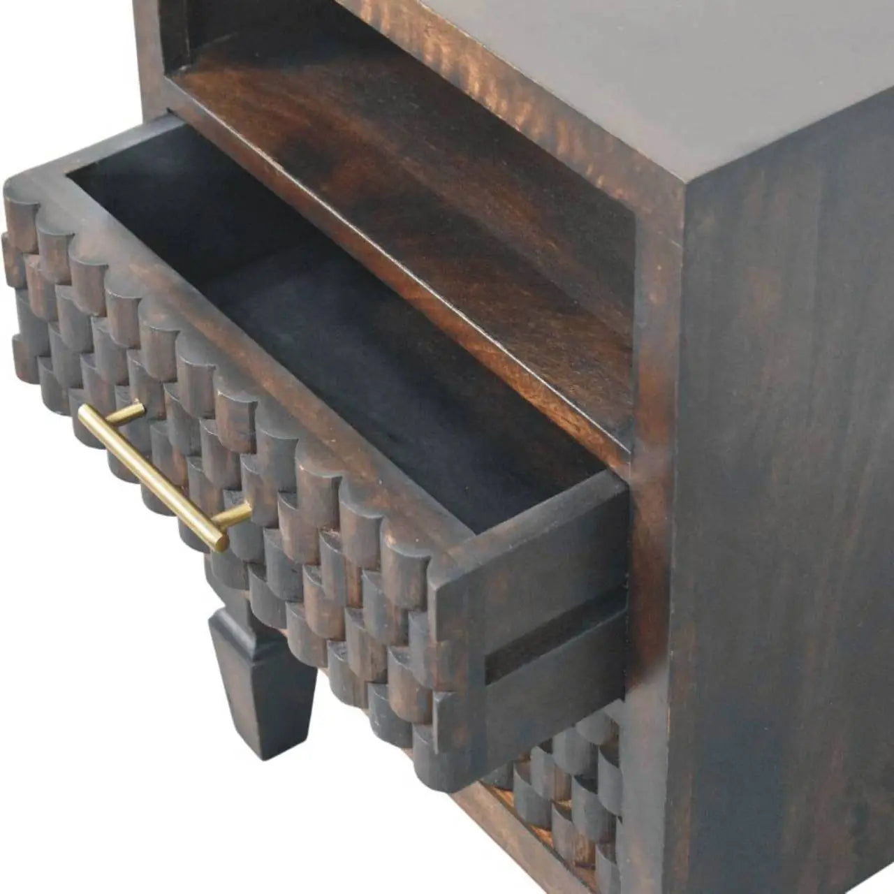 Cadiz Carved Bedside Table   BlissVeranda