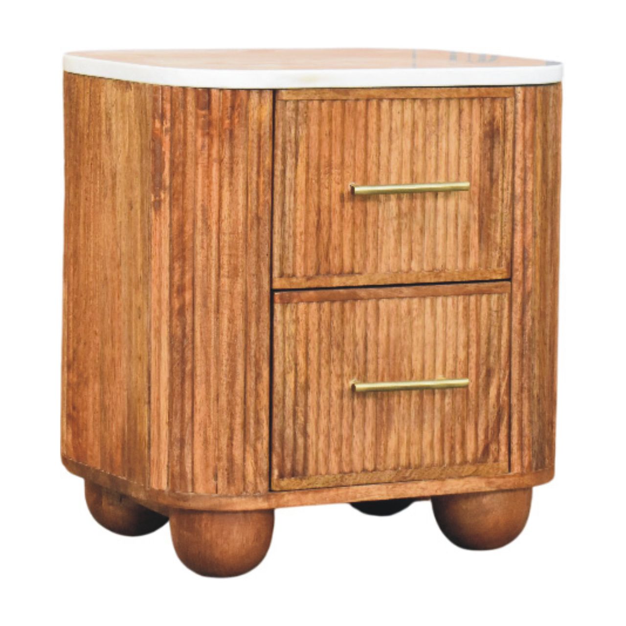 Aurora Marble Bedside   BlissVeranda