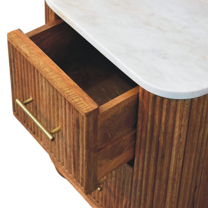 Aurora Marble Bedside   BlissVeranda