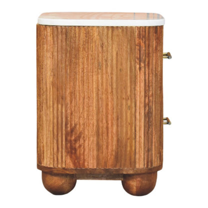 Aurora Marble Bedside   BlissVeranda