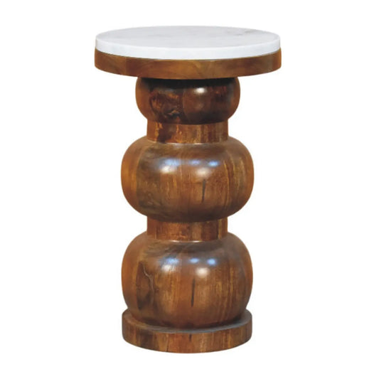 Marble Top Bulla Side Table