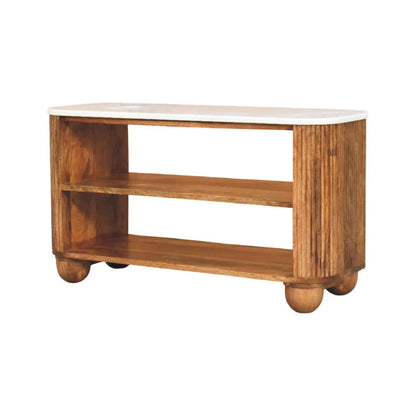 Beaumont Marble Shoe Bench   BlissVeranda