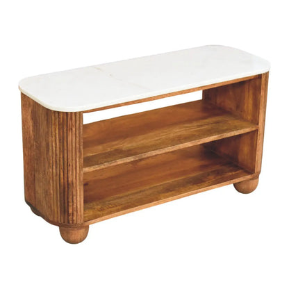 Beaumont Marble Shoe Bench   BlissVeranda
