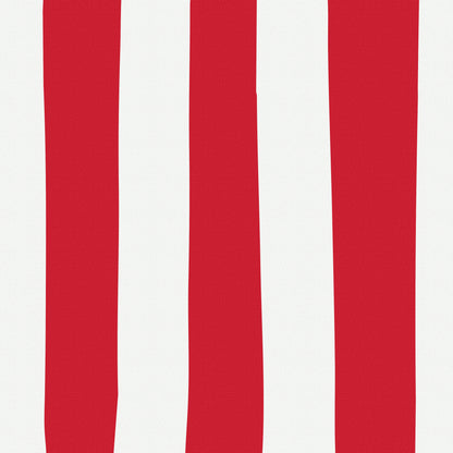 Jam red & white striped drum shade - BlissVeranda