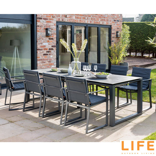 Modern Luxury LIFE Outdoor Living Kiama 9 Piece Dining Set