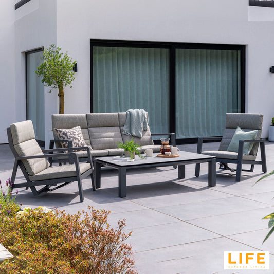 Luxury LIFE Outdoor Living Laguna 4 Piece Recliner Set
