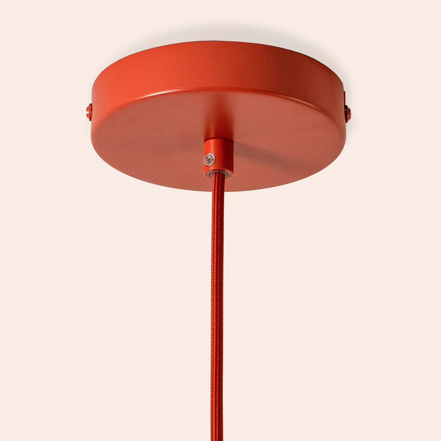 Burnt orange large pleat pendant ceiling light - BlissVeranda