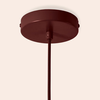 Burgundy large pleat pendant ceiling light - BlissVeranda