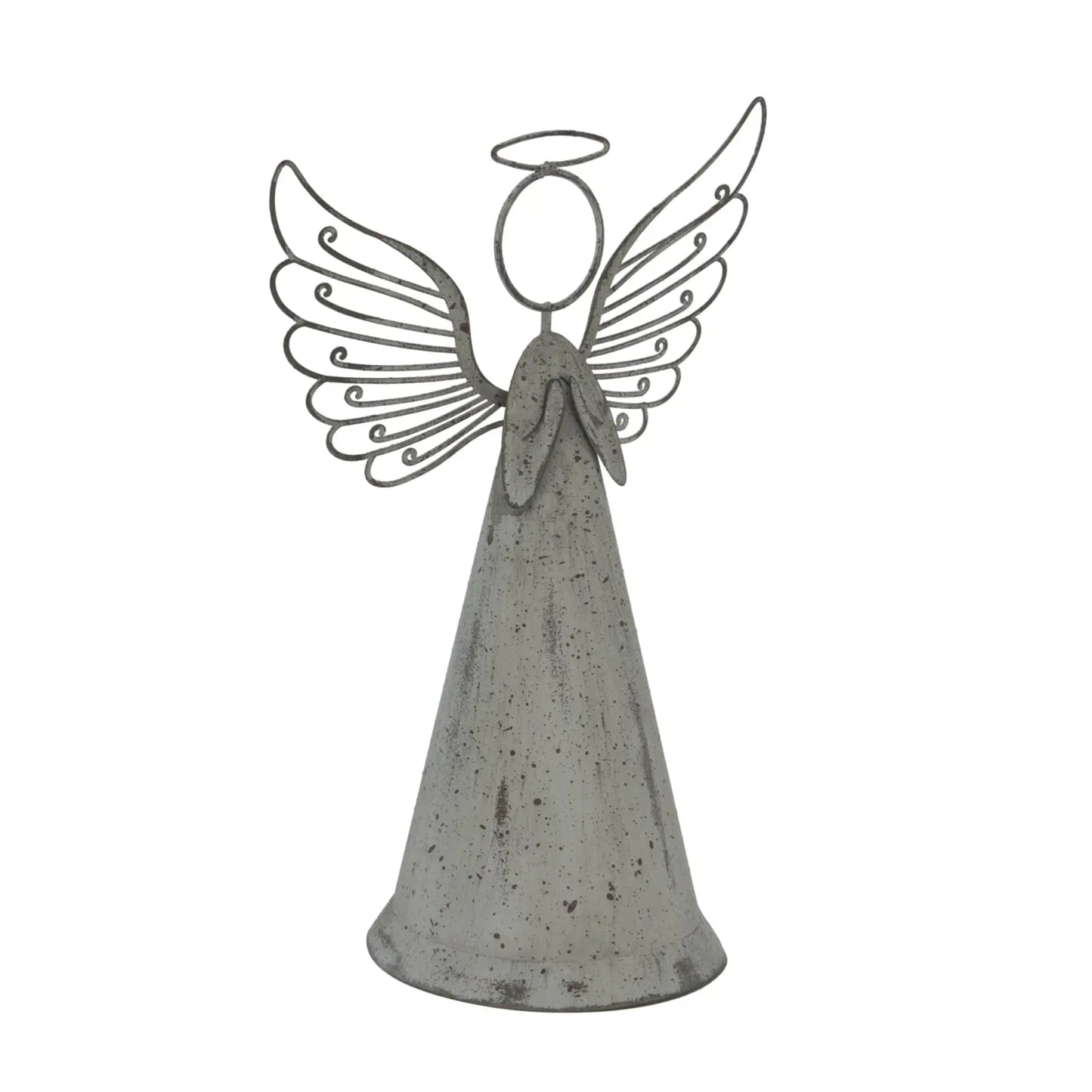 Decorative angel figure with wings on a white background