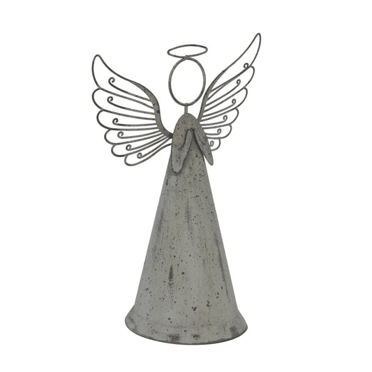 Decorative angel figure with wings on a white background