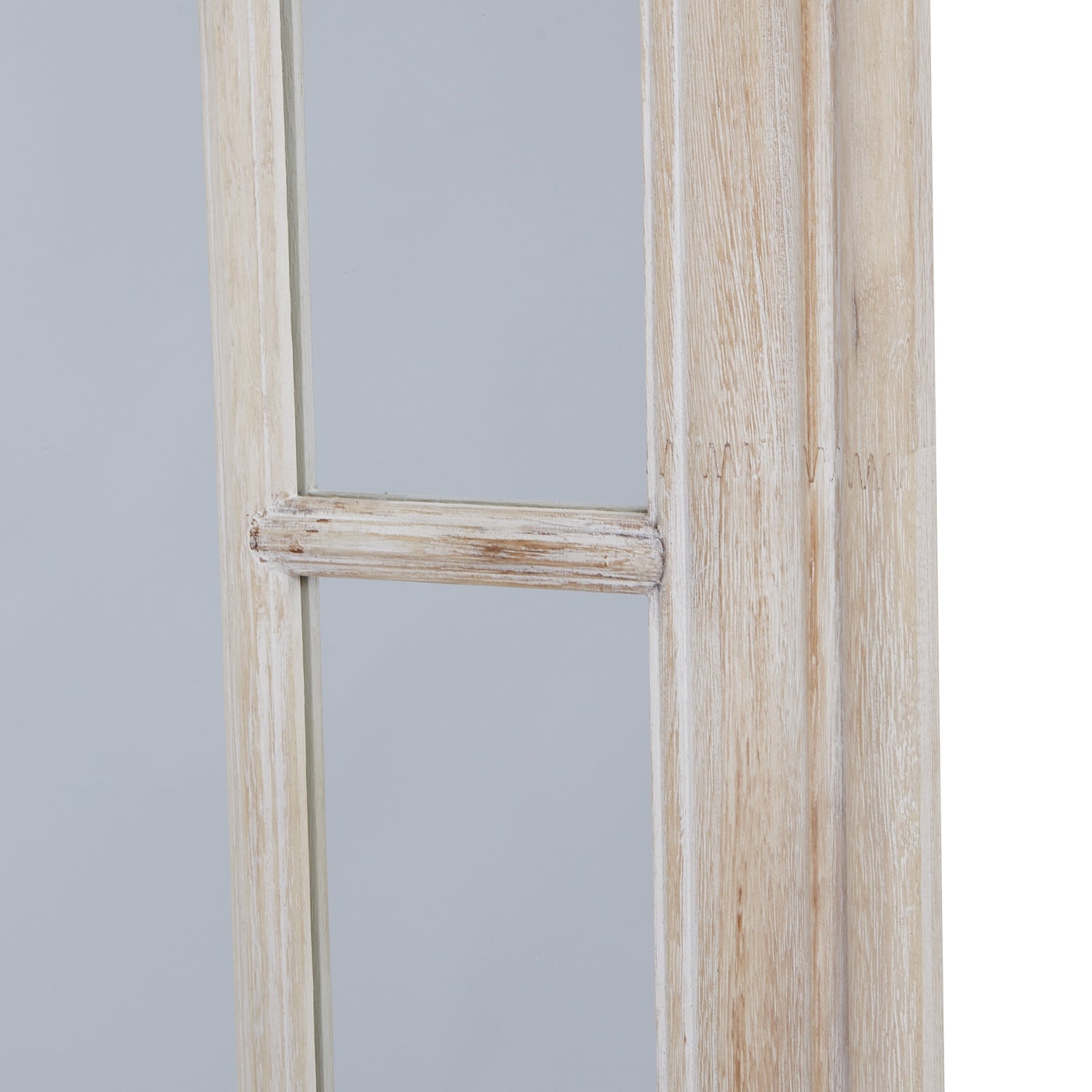 Wooden ladder against a gray background