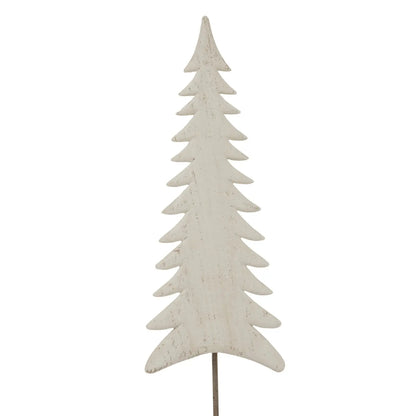 Decorative white Christmas tree on a white background