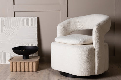 Laurel Single Sofa White Boucle   BlissVeranda