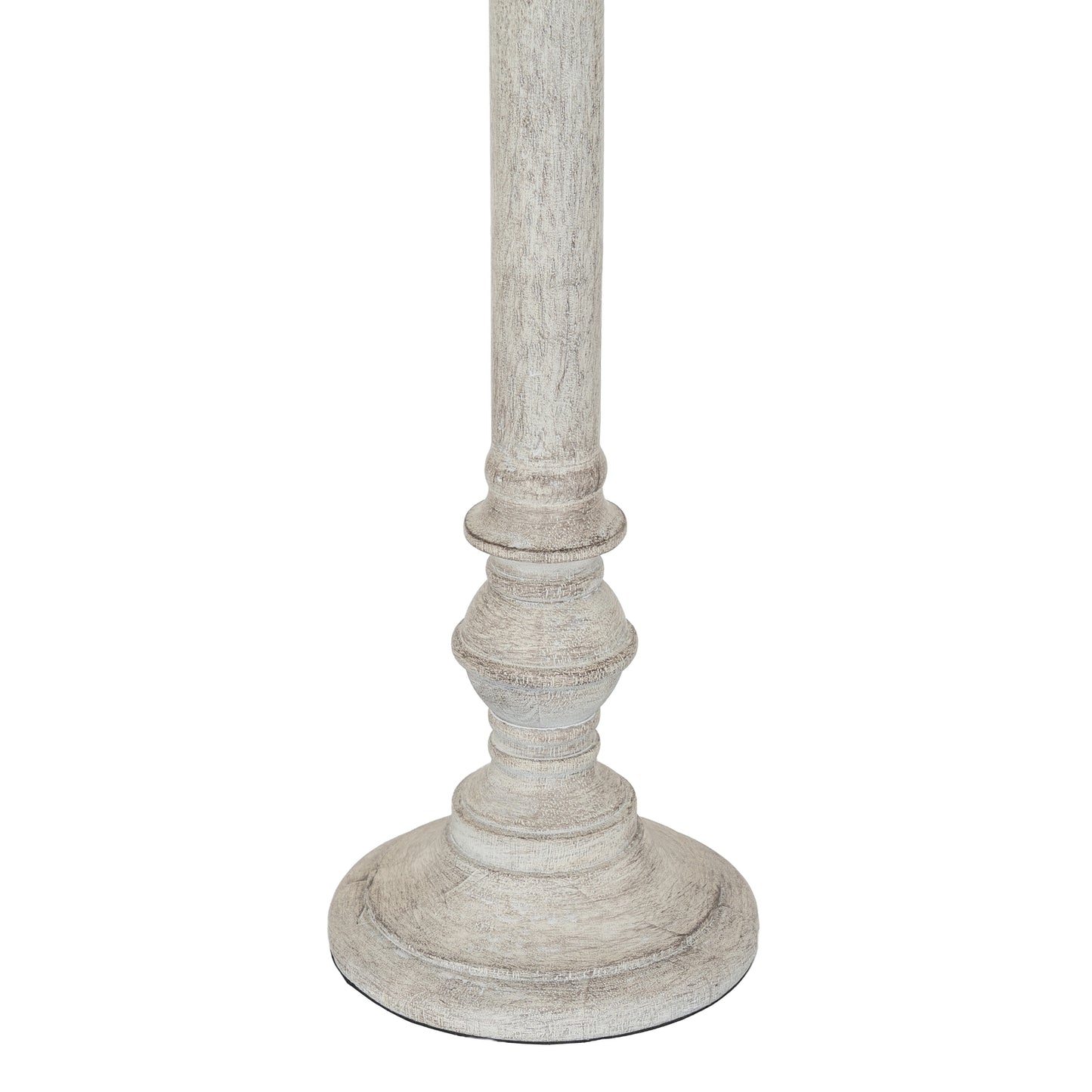 Decorative pedestal with a rustic finish on a white background