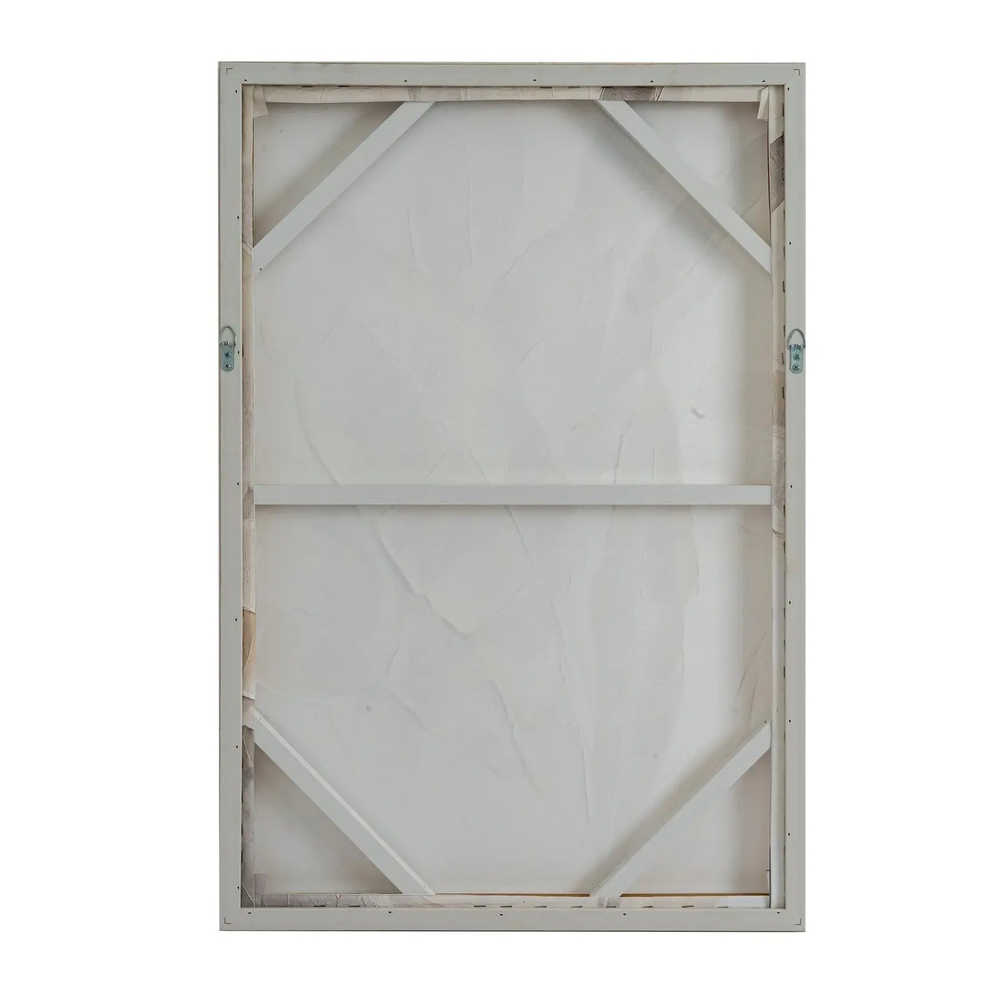 White window frame with glass on a white background