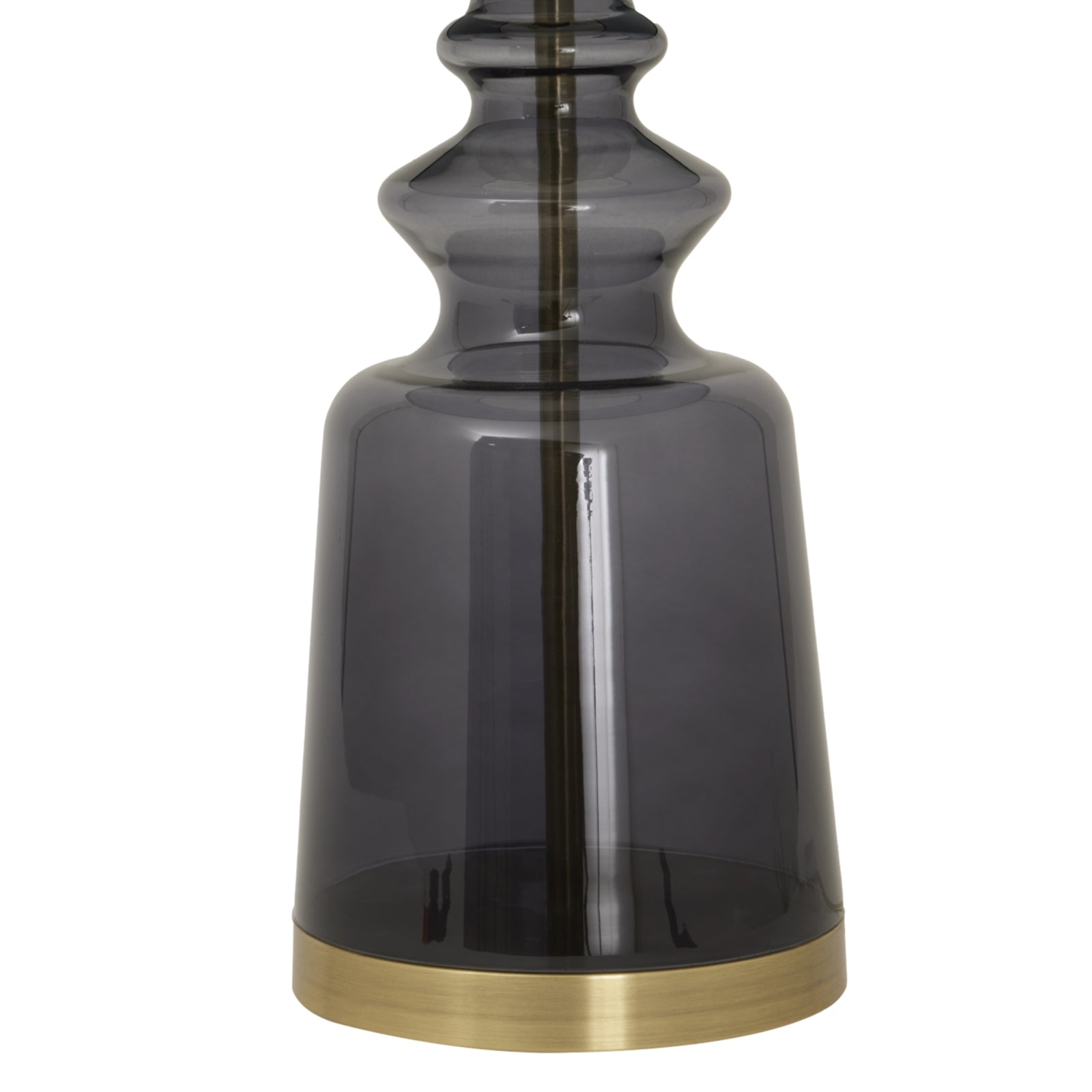 Dark glass bottle with gold base on a white background