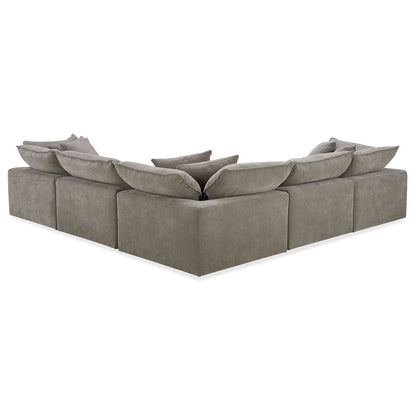 Luxurious Aiden & Ivy Beige 6-Piece Modular Sofa Set for Stylish Living Spaces
