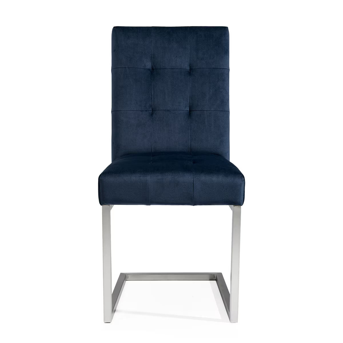 Luxury Bentley Designs Tivoli Navy Velvet Cantilever Dining Chair, 2 Pack