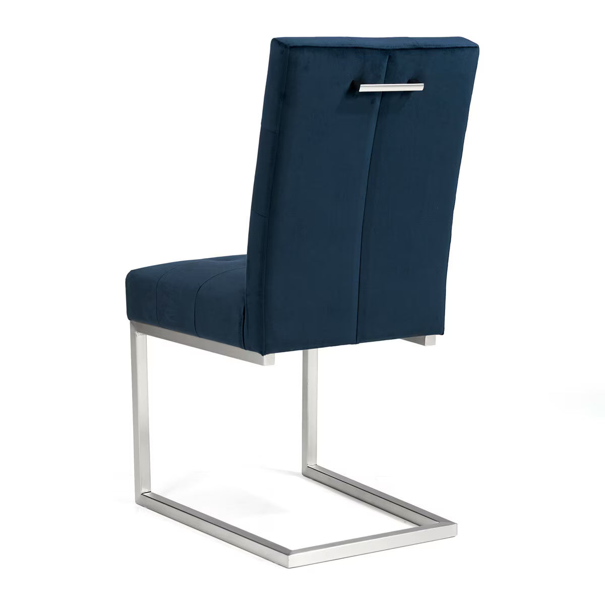 Luxury Bentley Designs Tivoli Navy Velvet Cantilever Dining Chair, 2 Pack