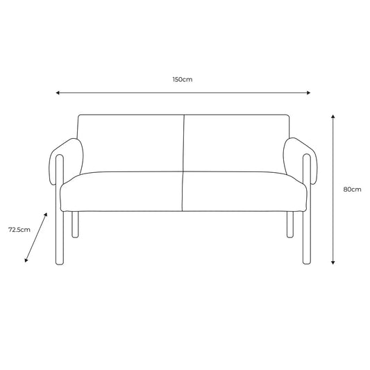 Luxury Gallery Stratford Brown Leather 2 Seater Sofa