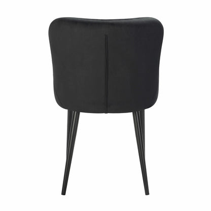 Luxury Indus Valley Kia Black Velvet Dining Chair, 2 Pack