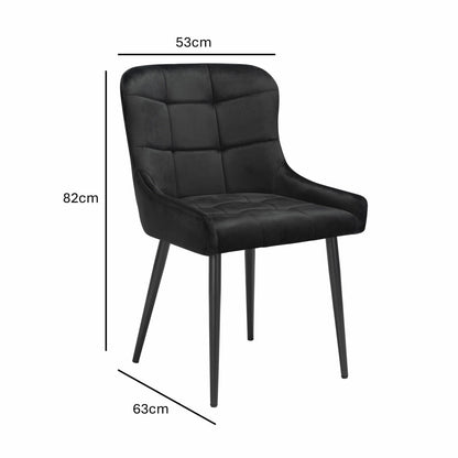 Luxury Indus Valley Kia Ceramic Extending Dining Table + 6 Black Chairs, Seats 6-8