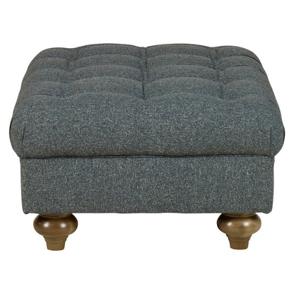 Luxury Modern Bordeaux Fabric Footstool, Blue
