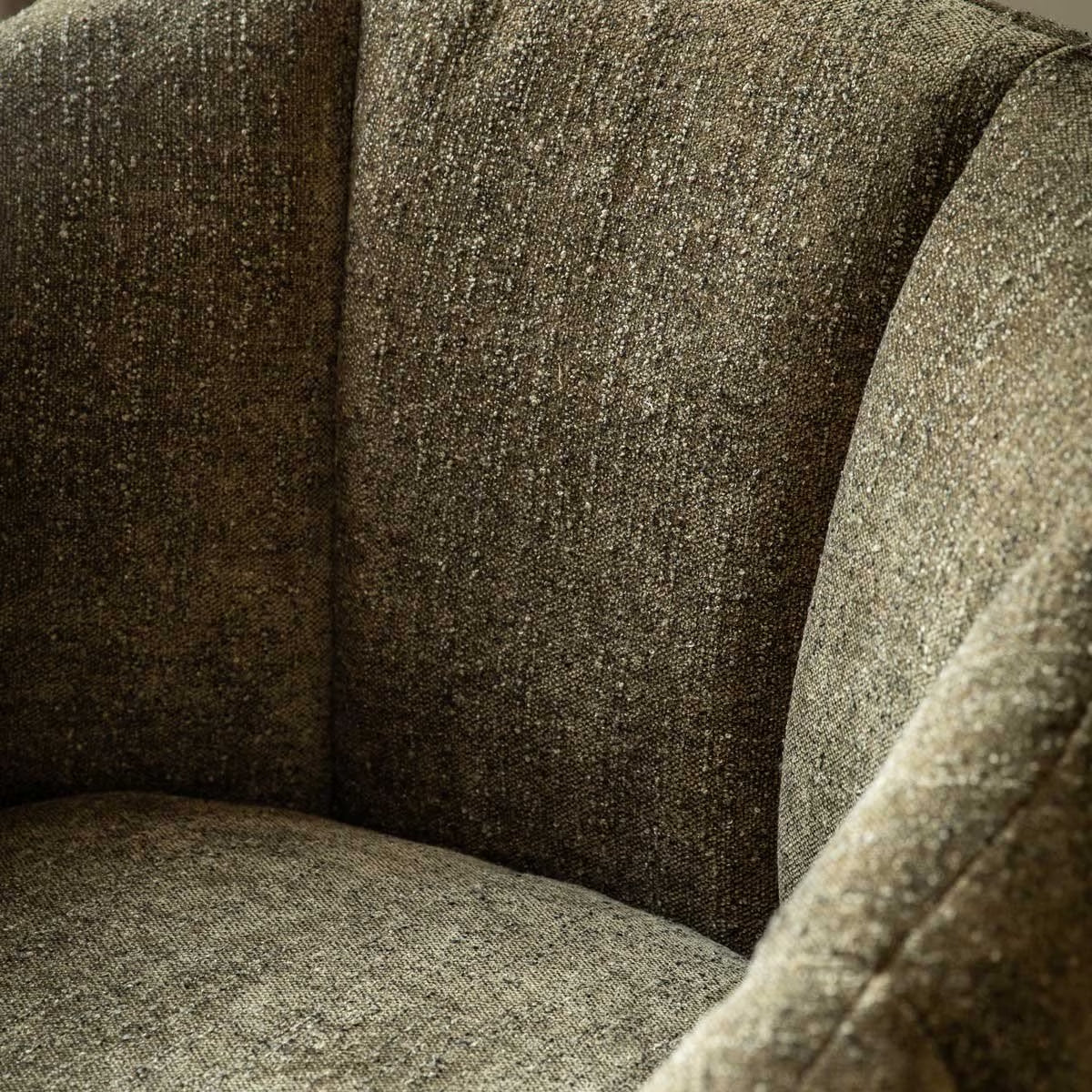 Luxury Modern Gallery Atella Moss Green Bouclé Tub Chair