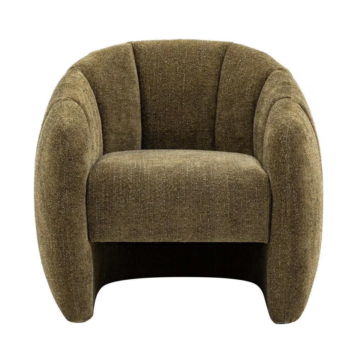 Luxury Modern Gallery Atella Moss Green Bouclé Tub Chair
