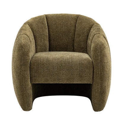 Luxury Modern Gallery Atella Moss Green Bouclé Tub Chair