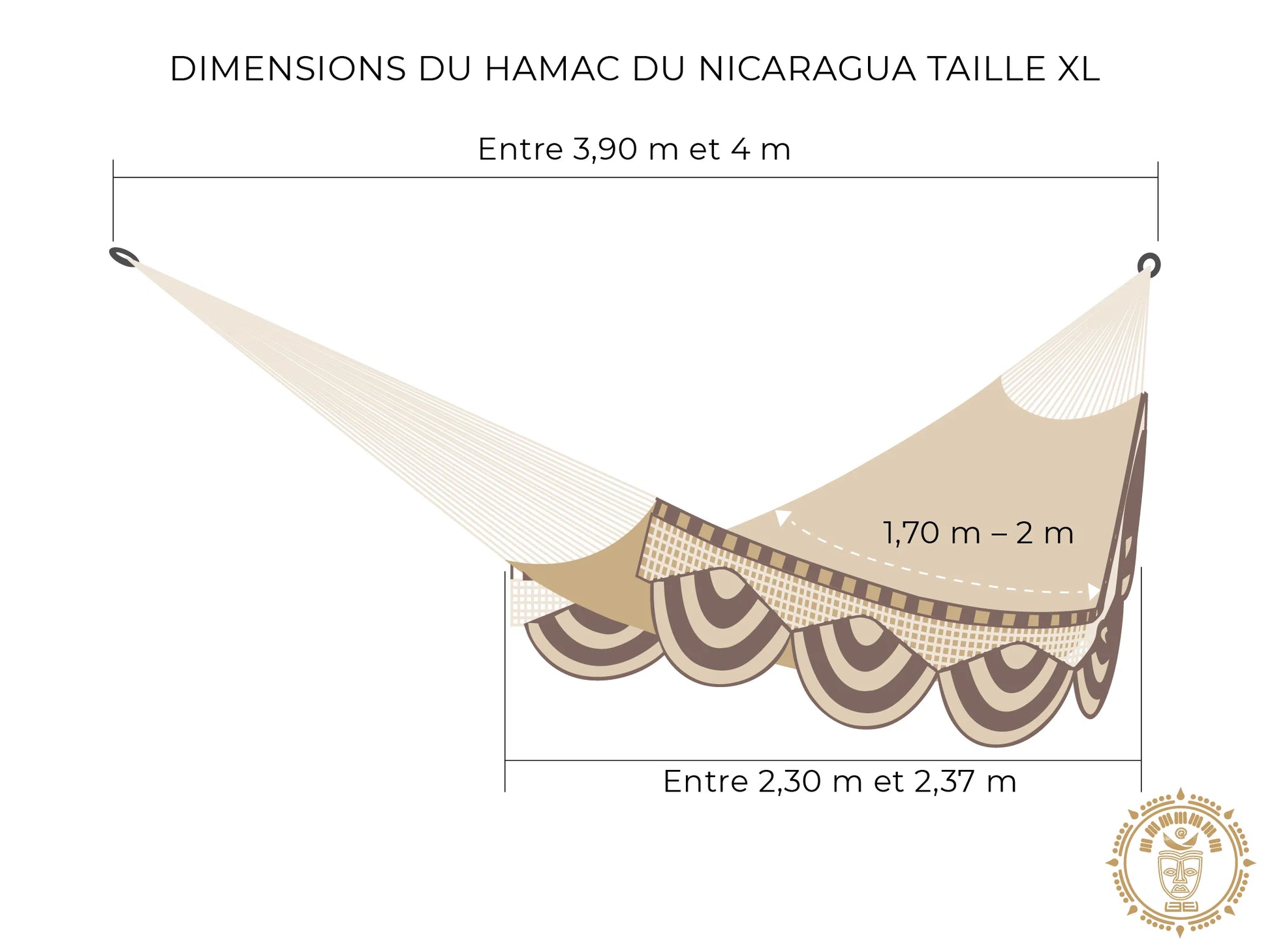 Luxury designer Authentic double hammock from Nicaragua 100% cotton